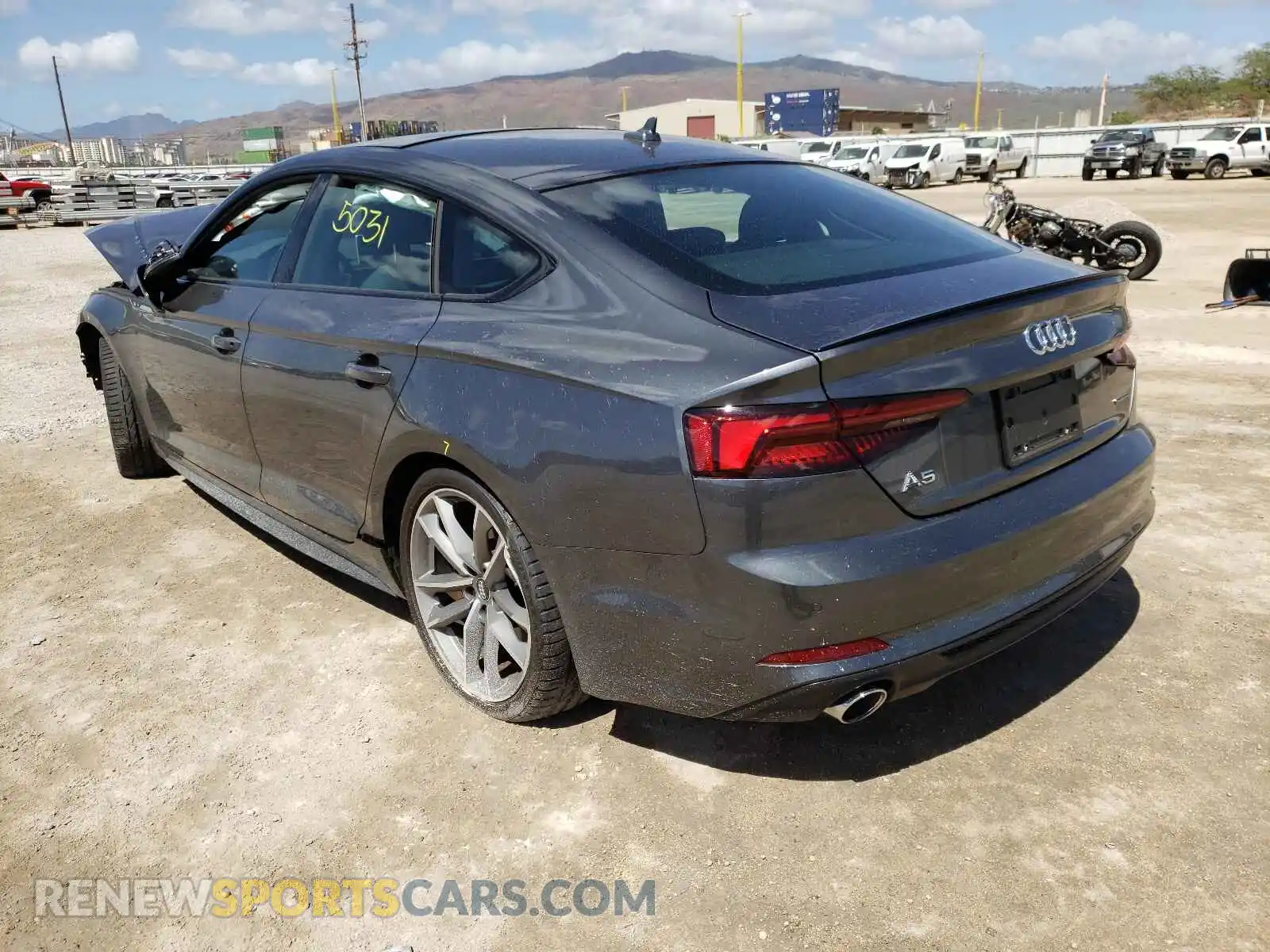 3 Photograph of a damaged car WAUENCF57KA067779 AUDI A5 2019