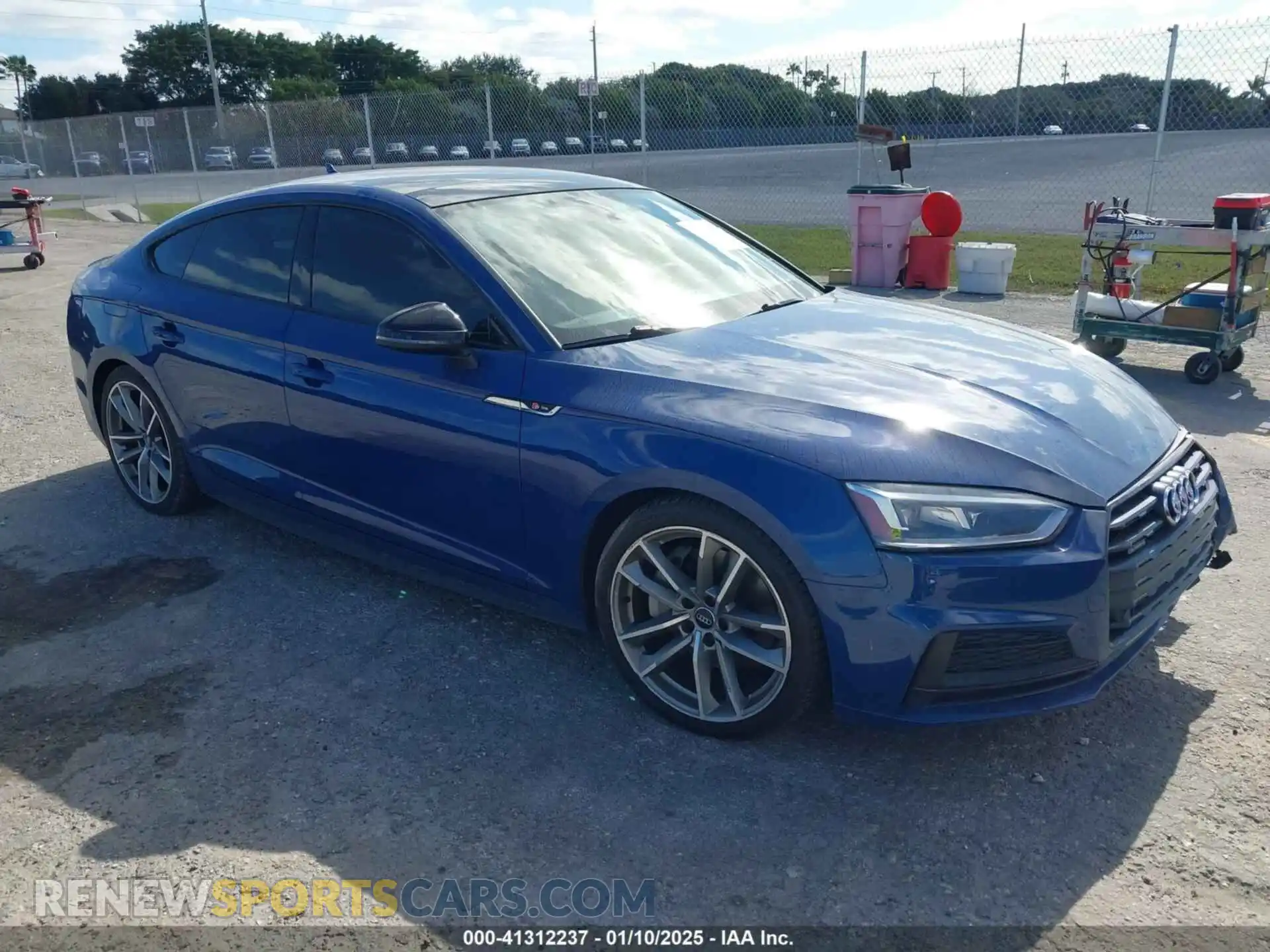 1 Photograph of a damaged car WAUENCF58KA007932 AUDI A5 2019