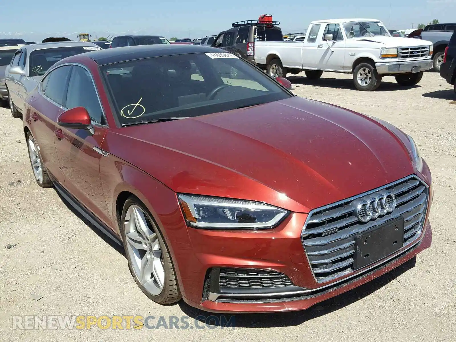 1 Photograph of a damaged car WAUENCF58KA068844 AUDI A5 2019