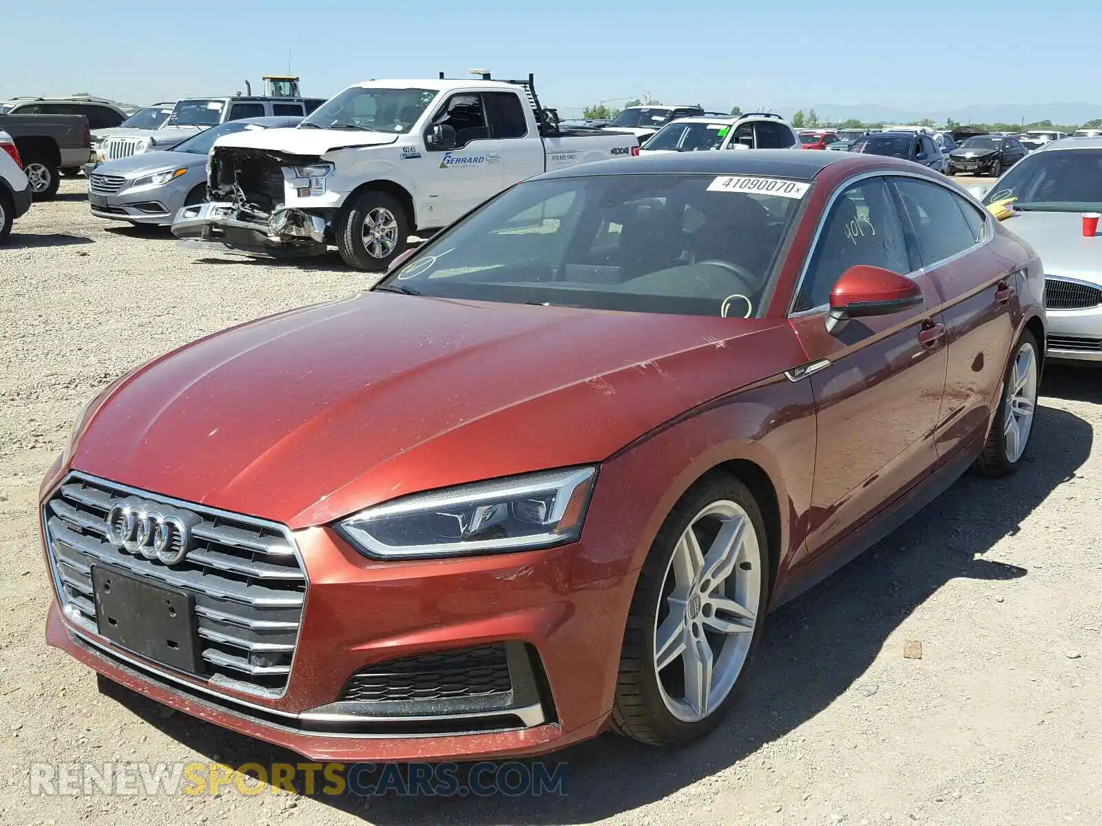 2 Photograph of a damaged car WAUENCF58KA068844 AUDI A5 2019