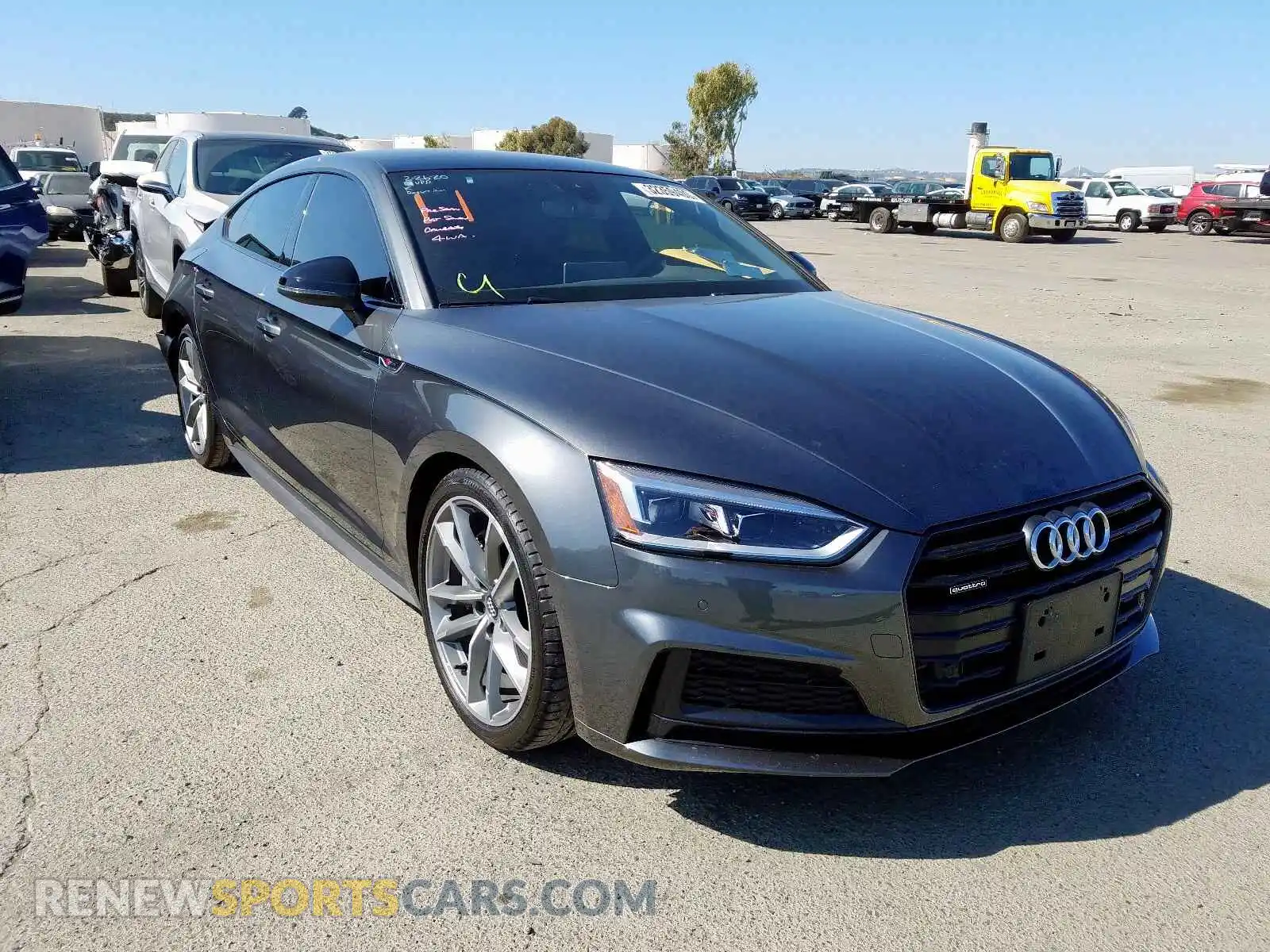1 Photograph of a damaged car WAUENCF59KA050983 AUDI A5 2019