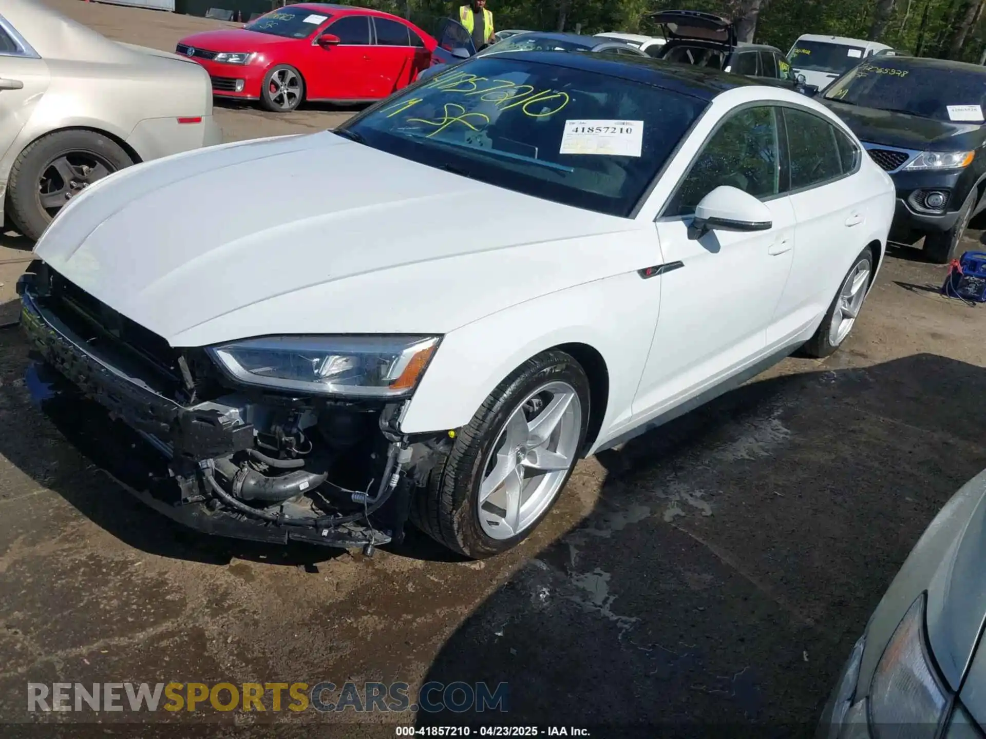 2 Photograph of a damaged car WAUENCF59KA097799 AUDI A5 2019