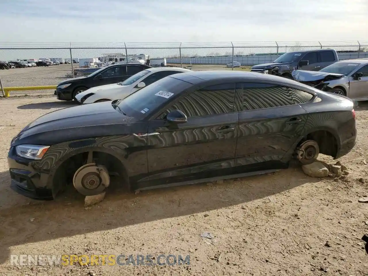 1 Photograph of a damaged car WAUFNCF54KA077321 AUDI A5 2019