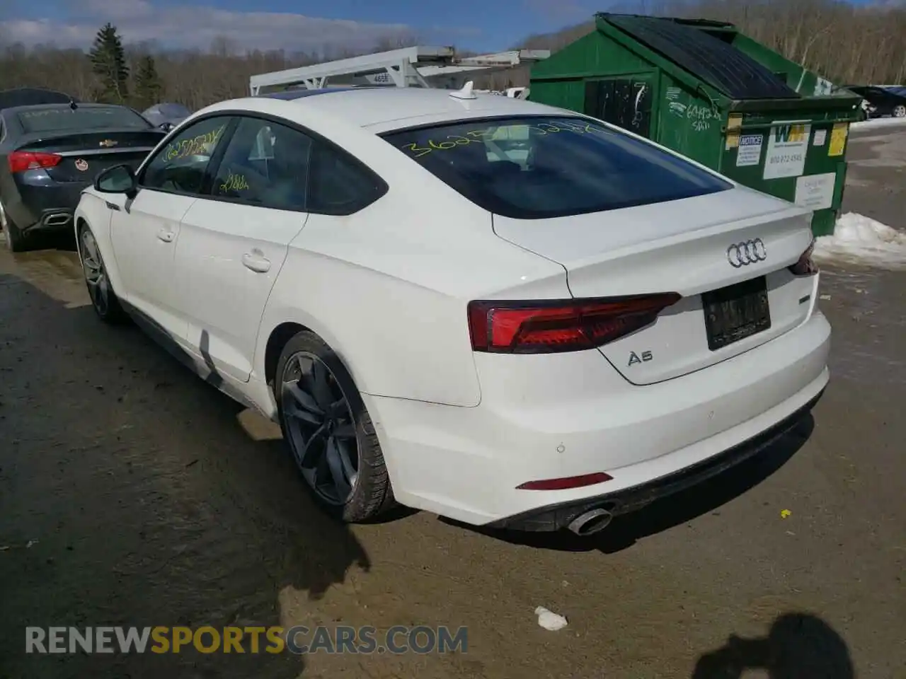 3 fotografías del automóvil dañado WAUFNCF58KA034889 AUDI A5 2019