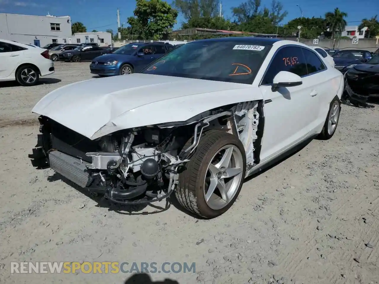 2 Photograph of a damaged car WAUSNAF58KA038170 AUDI A5 2019