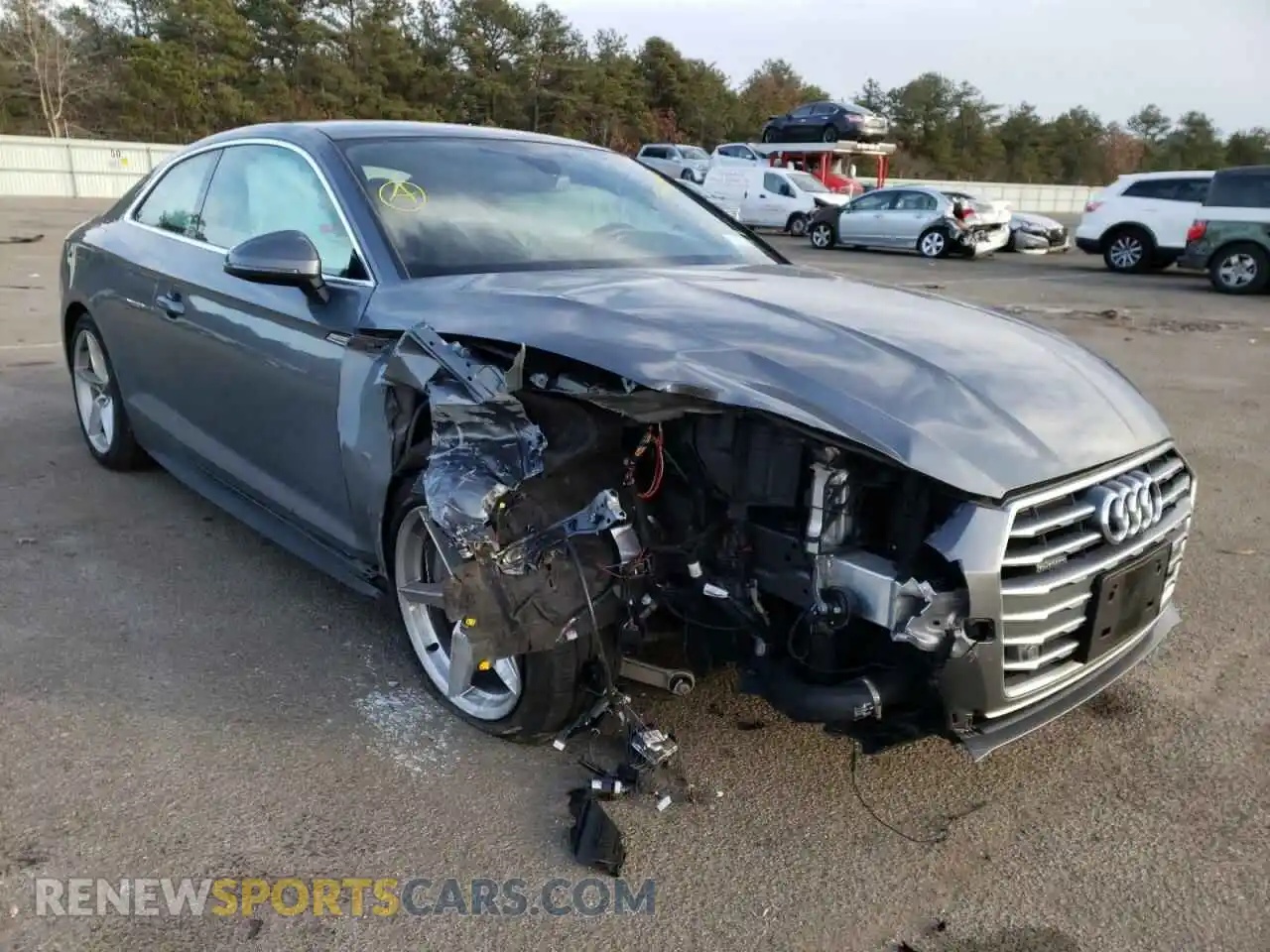 1 Photograph of a damaged car WAUTNAF52KA009722 AUDI A5 2019