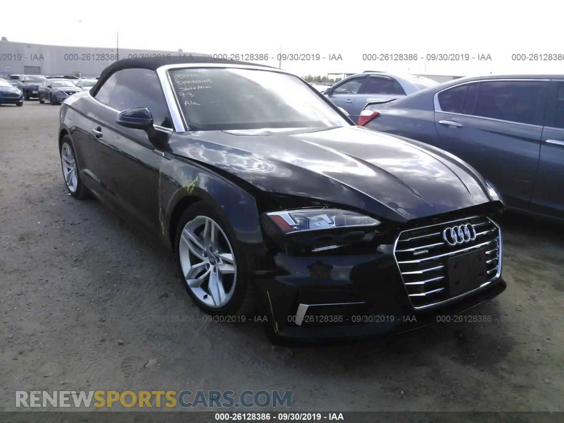 1 Photograph of a damaged car WAUYNGF54KN006399 AUDI A5 2019