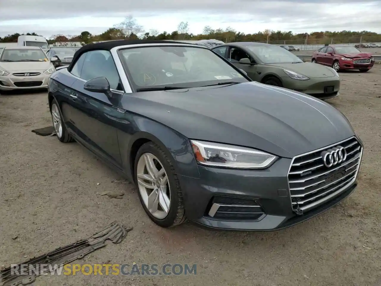 1 Photograph of a damaged car WAUYNGF55KN010445 AUDI A5 2019