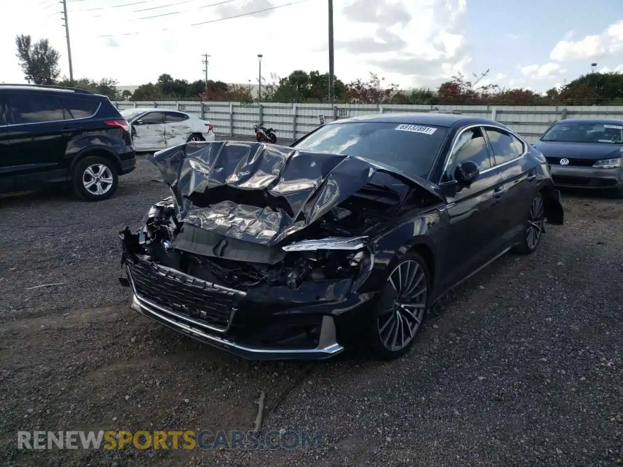 2 Photograph of a damaged car WAUCNCF53LA004008 AUDI A5 2020