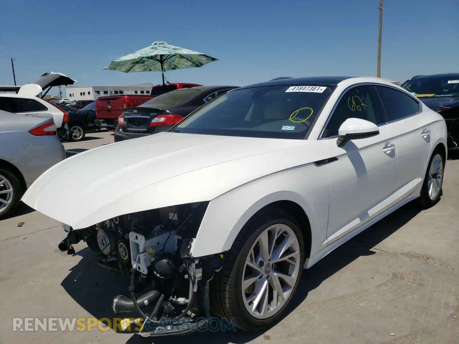 2 Photograph of a damaged car WAUABCF50MA007076 AUDI A5 2021