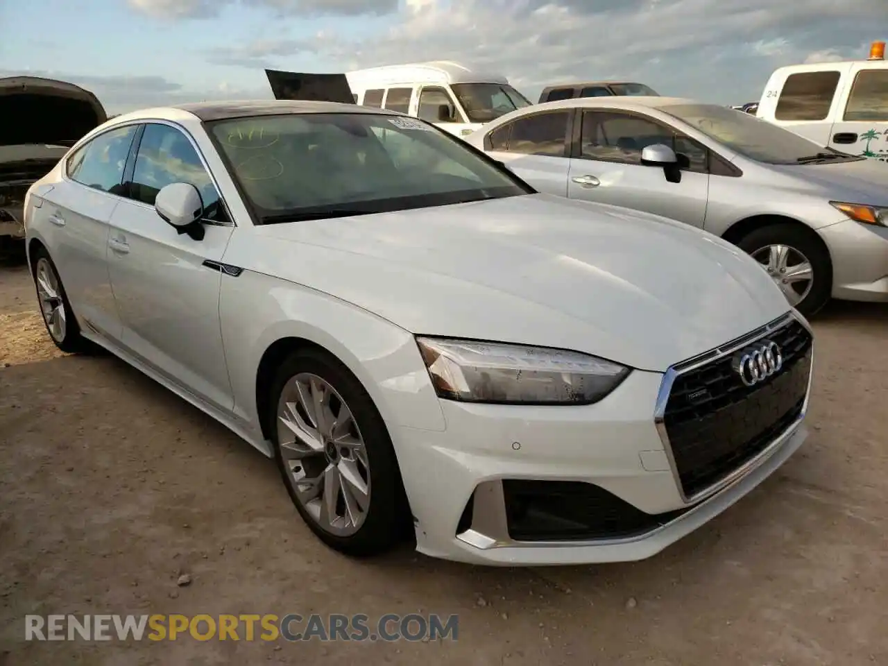 1 Photograph of a damaged car WAUCBCF56MA061636 AUDI A5 2021