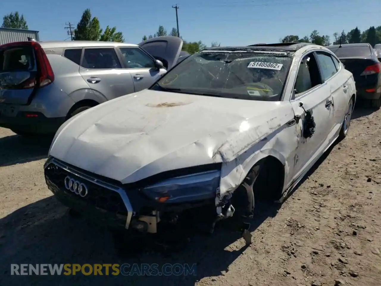 2 Фотография поврежденного автомобиля WAUDACF50MA010737 AUDI A5 2021