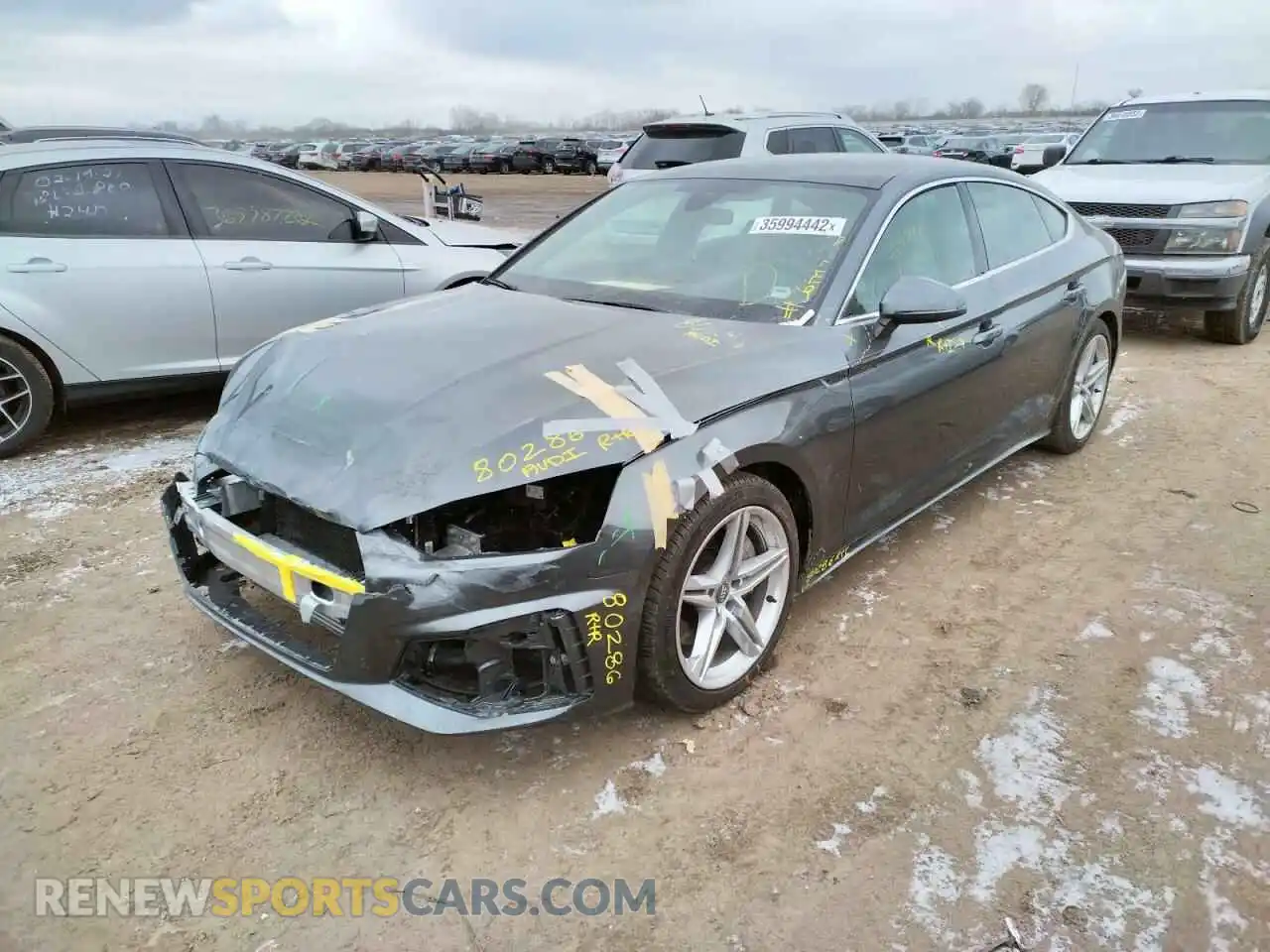 2 Photograph of a damaged car WAUDACF53MA012532 AUDI A5 2021