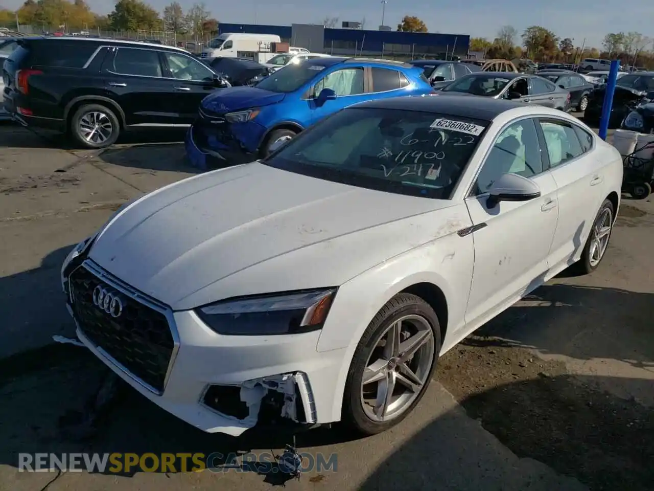 2 Photograph of a damaged car WAUFACF55MA062471 AUDI A5 2021