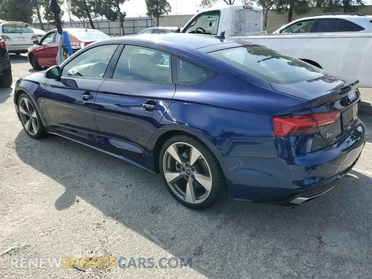 2 Photograph of a damaged car WAUFACF58MA043610 AUDI A5 2021