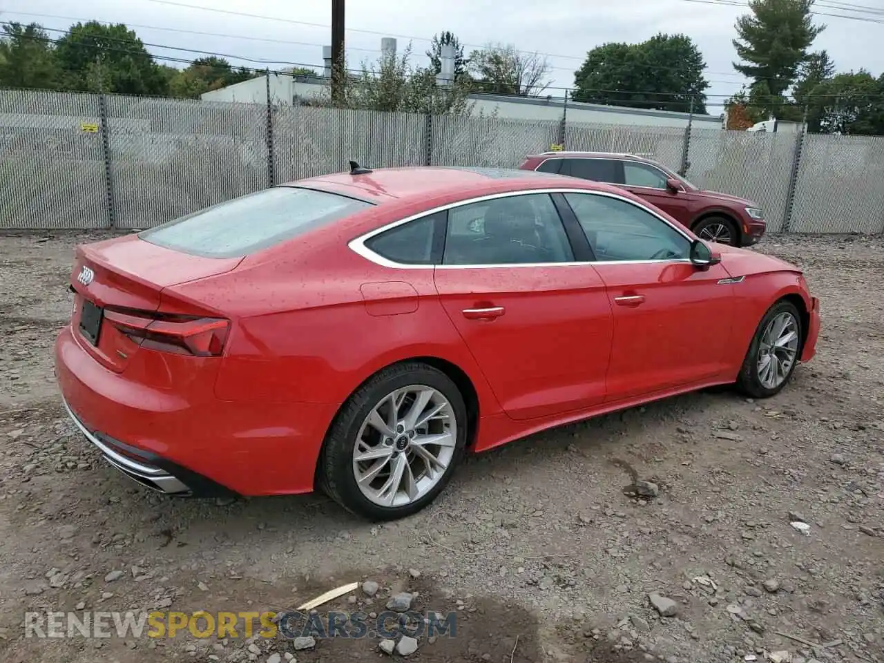 3 fotografías del automóvil dañado WAUABCF51NA011980 AUDI A5 2022