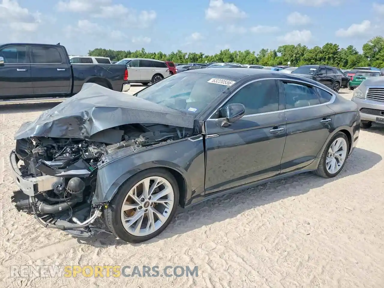 1 Photograph of a damaged car WAUABCF53NA026772 AUDI A5 2022