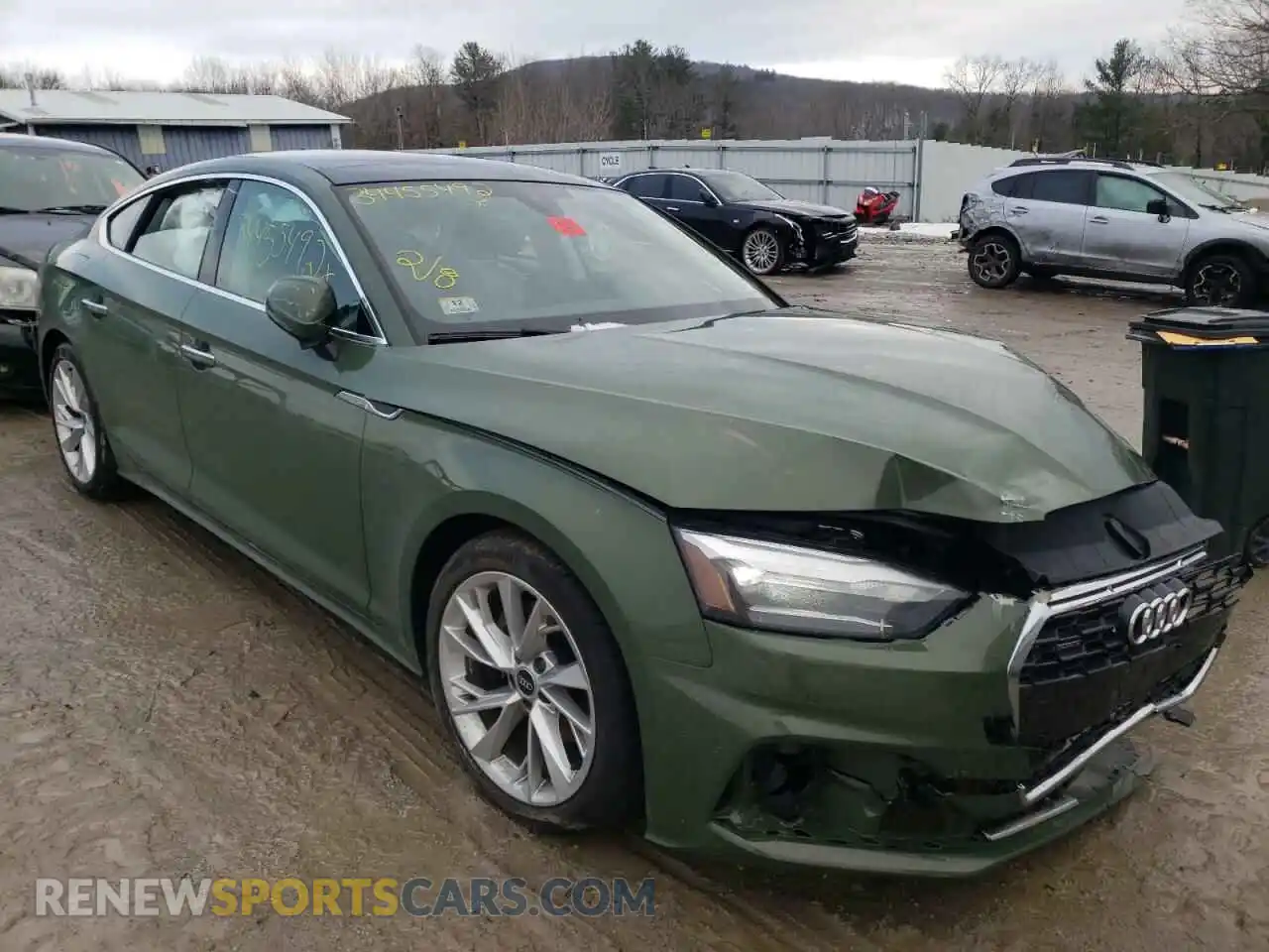 1 Photograph of a damaged car WAUABCF54NA010368 AUDI A5 2022