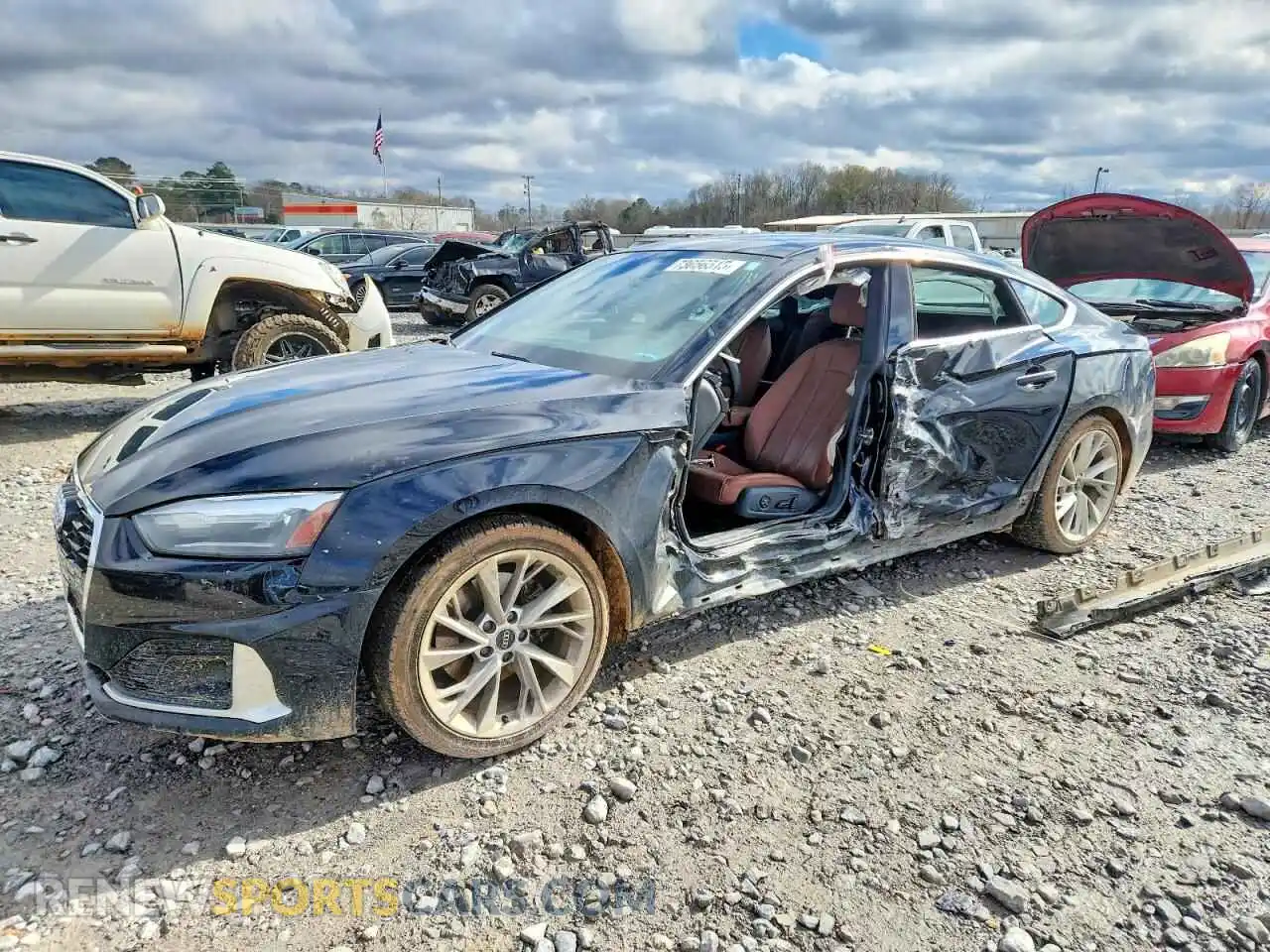 1 Photograph of a damaged car WAUABCF56NA006354 AUDI A5 2022