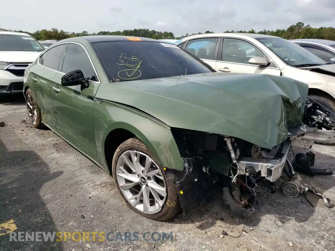 1 Photograph of a damaged car WAUABCF57NA009991 AUDI A5 2022