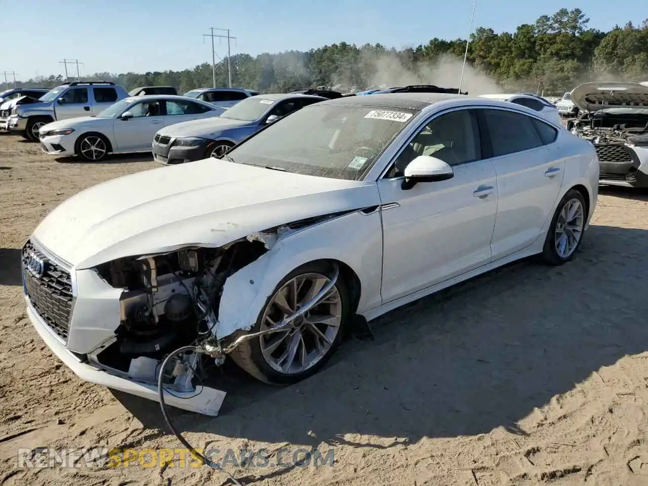1 Photograph of a damaged car WAUCBCF58NA032821 AUDI A5 2022