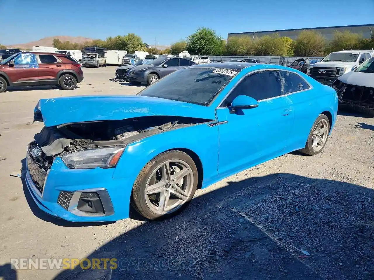 1 Photograph of a damaged car WAUSAAF58NA023748 AUDI A5 2022