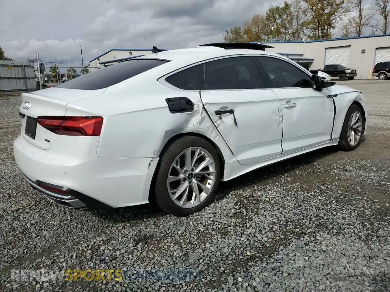 3 Photograph of a damaged car WAUABCF55PA017039 AUDI A5 2023