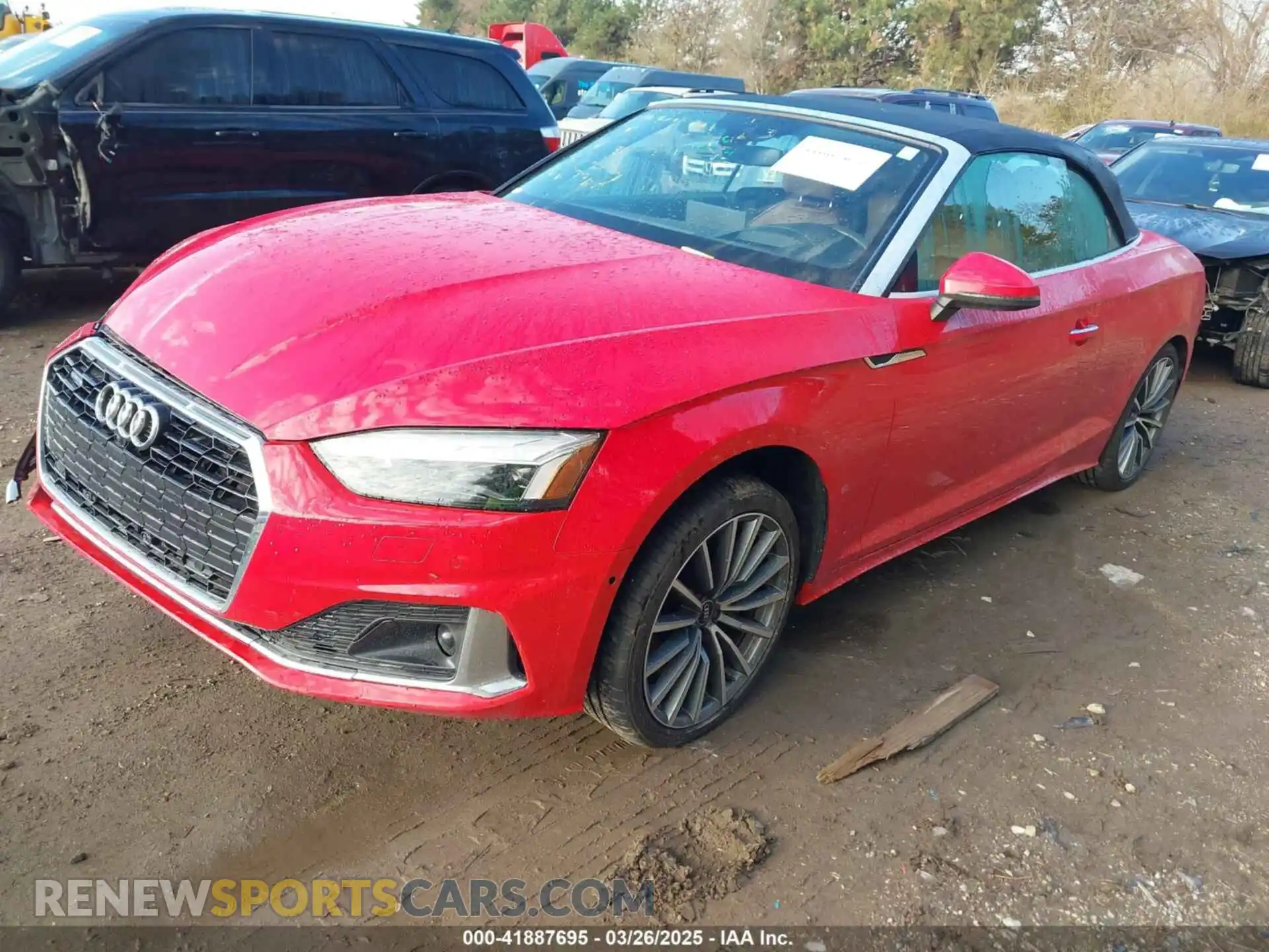 2 fotografías del automóvil dañado WAUYAGF57MN007237 AUDI A5 CABRIOLET 2021