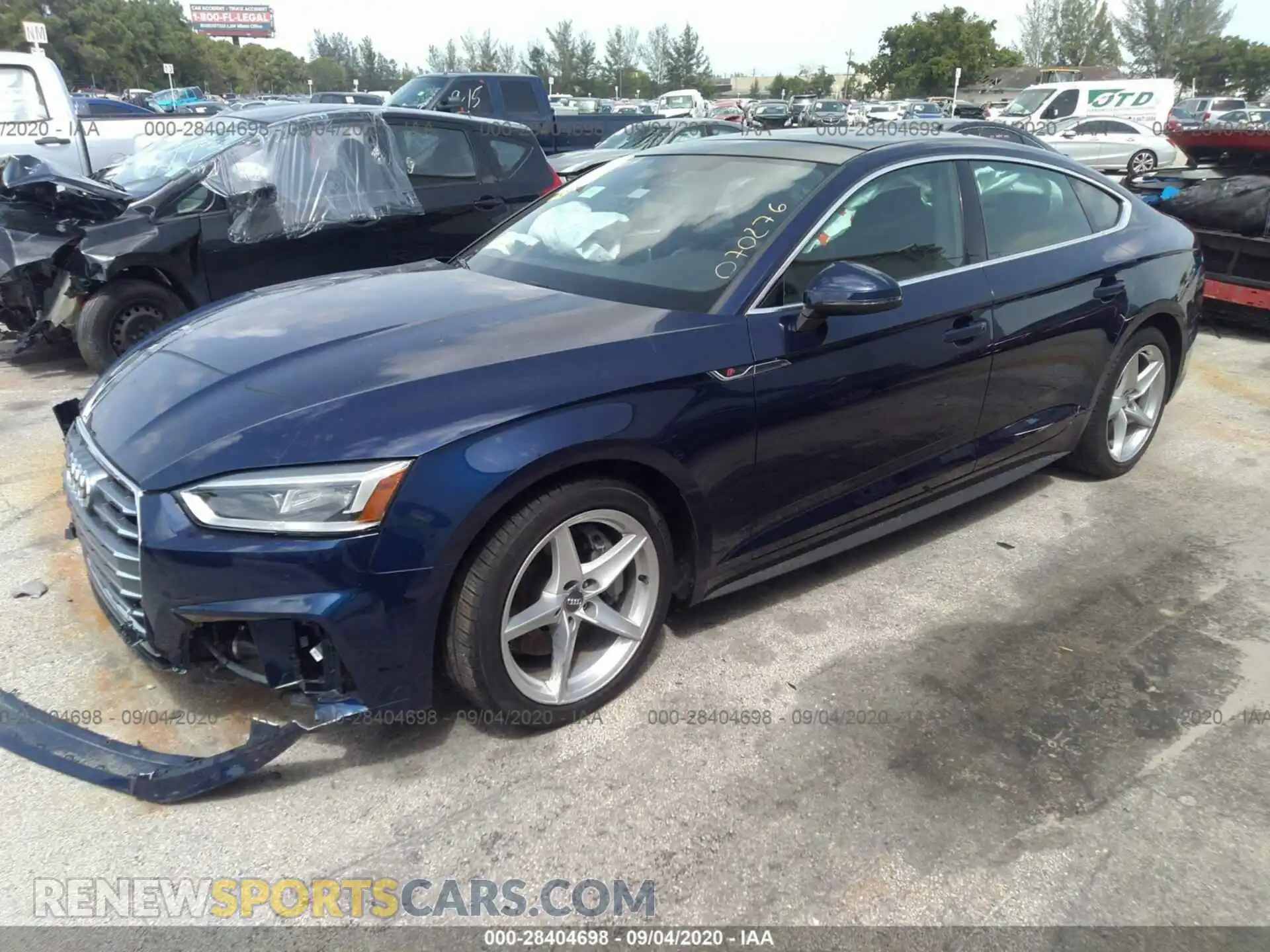 2 Photograph of a damaged car WAUENCF57KA070276 AUDI A5 SPORTBACK 2019