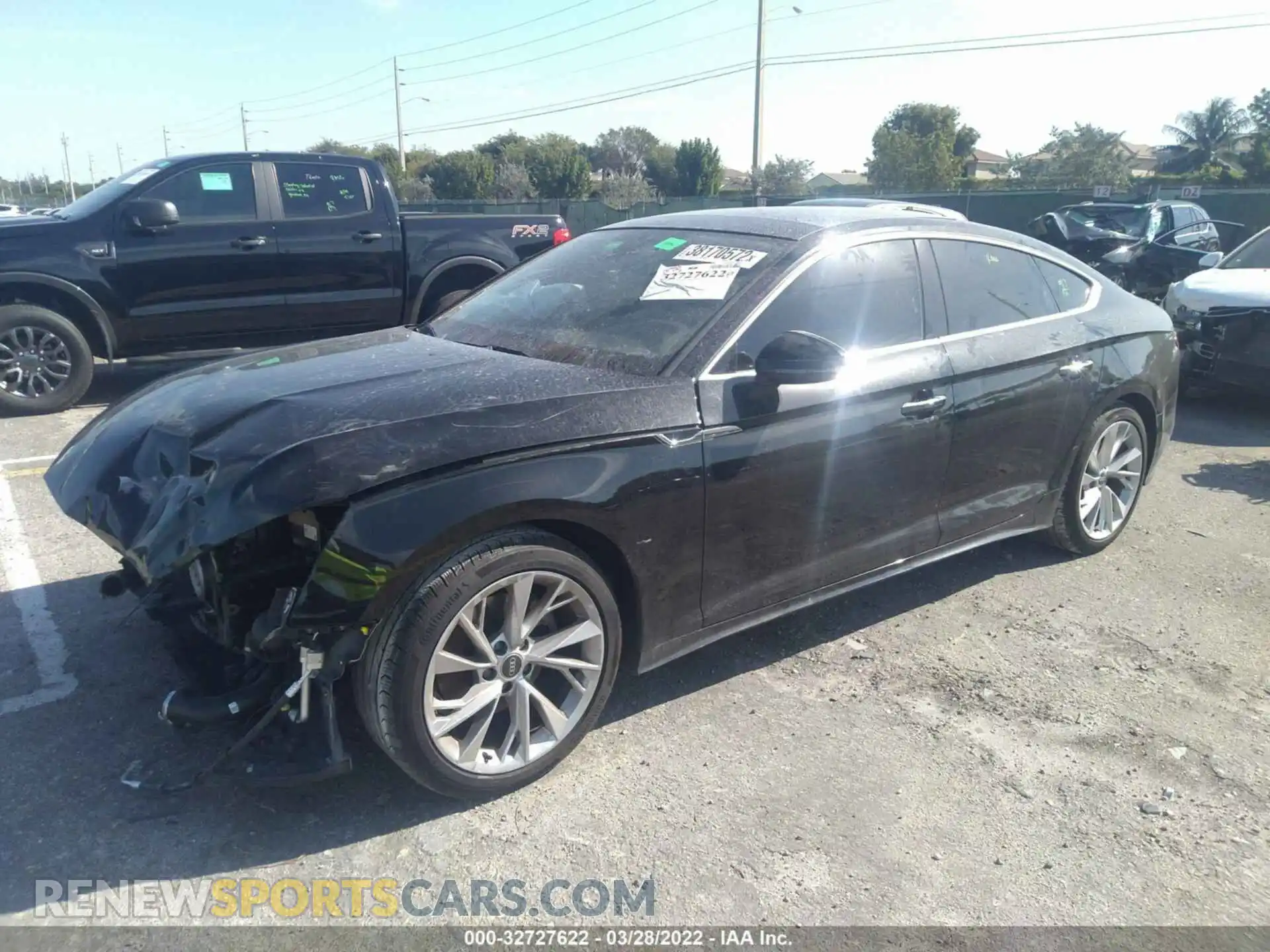 2 fotografías del automóvil dañado WAUABCF50MA009975 AUDI A5 SPORTBACK 2021