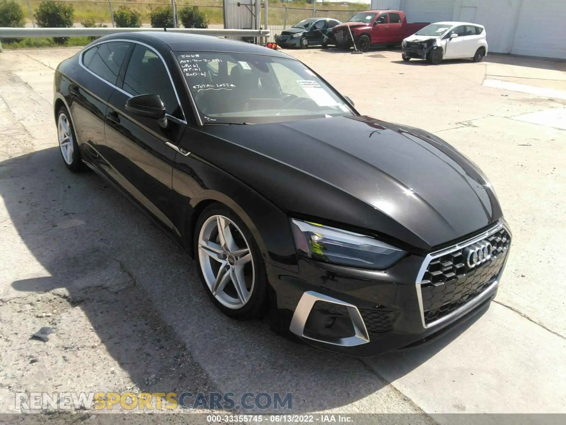 1 fotografías del automóvil dañado WAUDACF50MA045892 AUDI A5 SPORTBACK 2021
