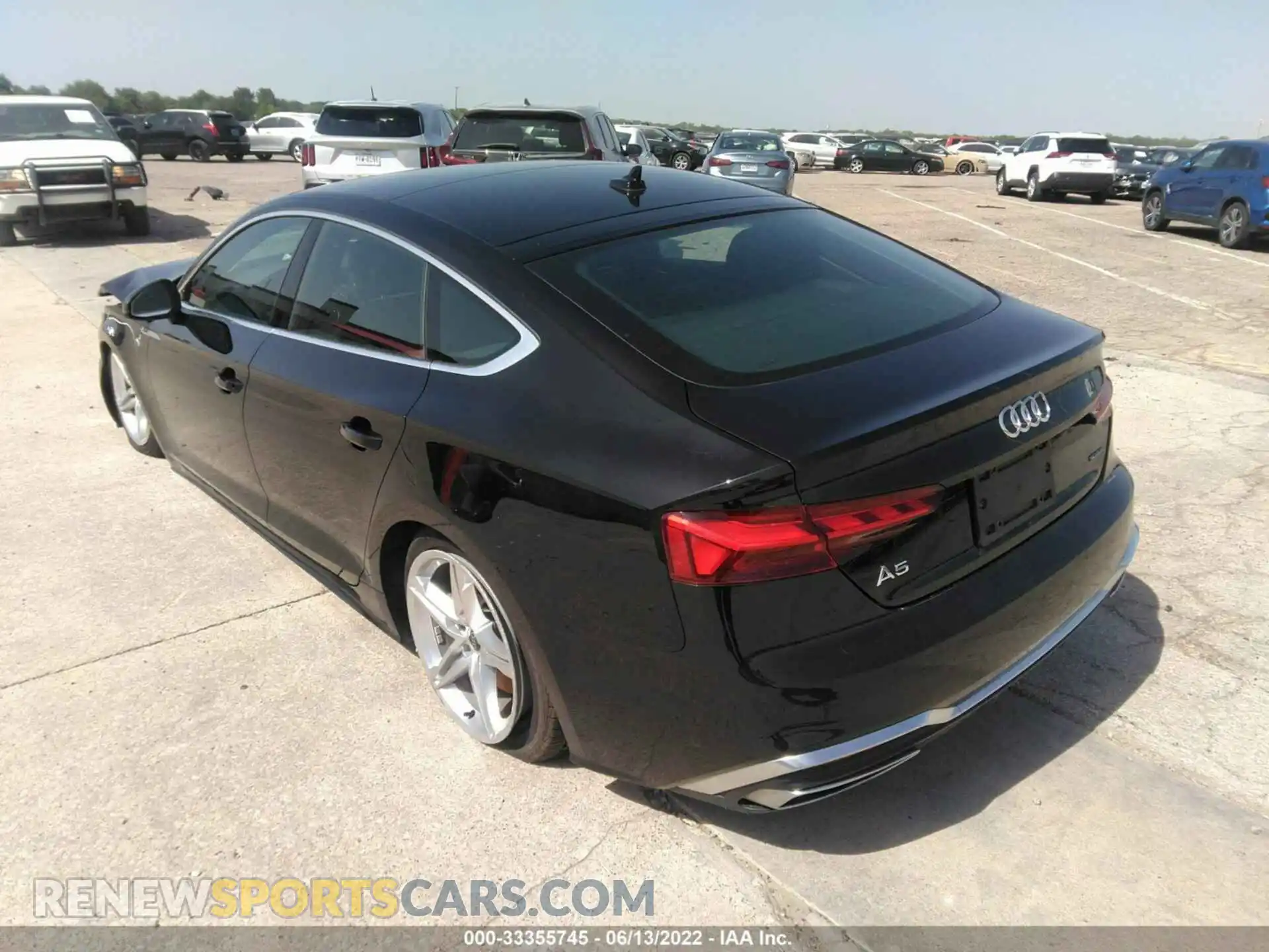 3 fotografías del automóvil dañado WAUDACF50MA045892 AUDI A5 SPORTBACK 2021