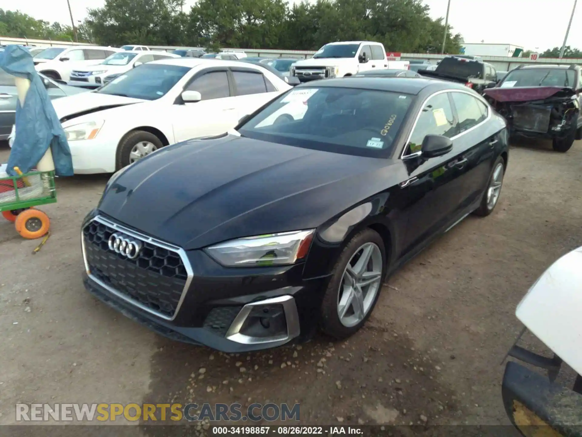 2 fotografías del automóvil dañado WAUDACF51MA013436 AUDI A5 SPORTBACK 2021