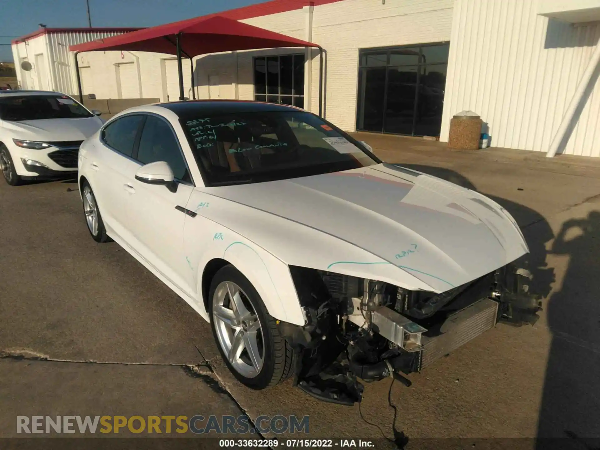 1 fotografías del automóvil dañado WAUDACF54MA014242 AUDI A5 SPORTBACK 2021