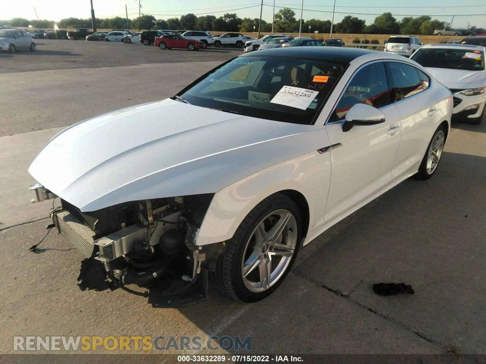 2 fotografías del automóvil dañado WAUDACF54MA014242 AUDI A5 SPORTBACK 2021