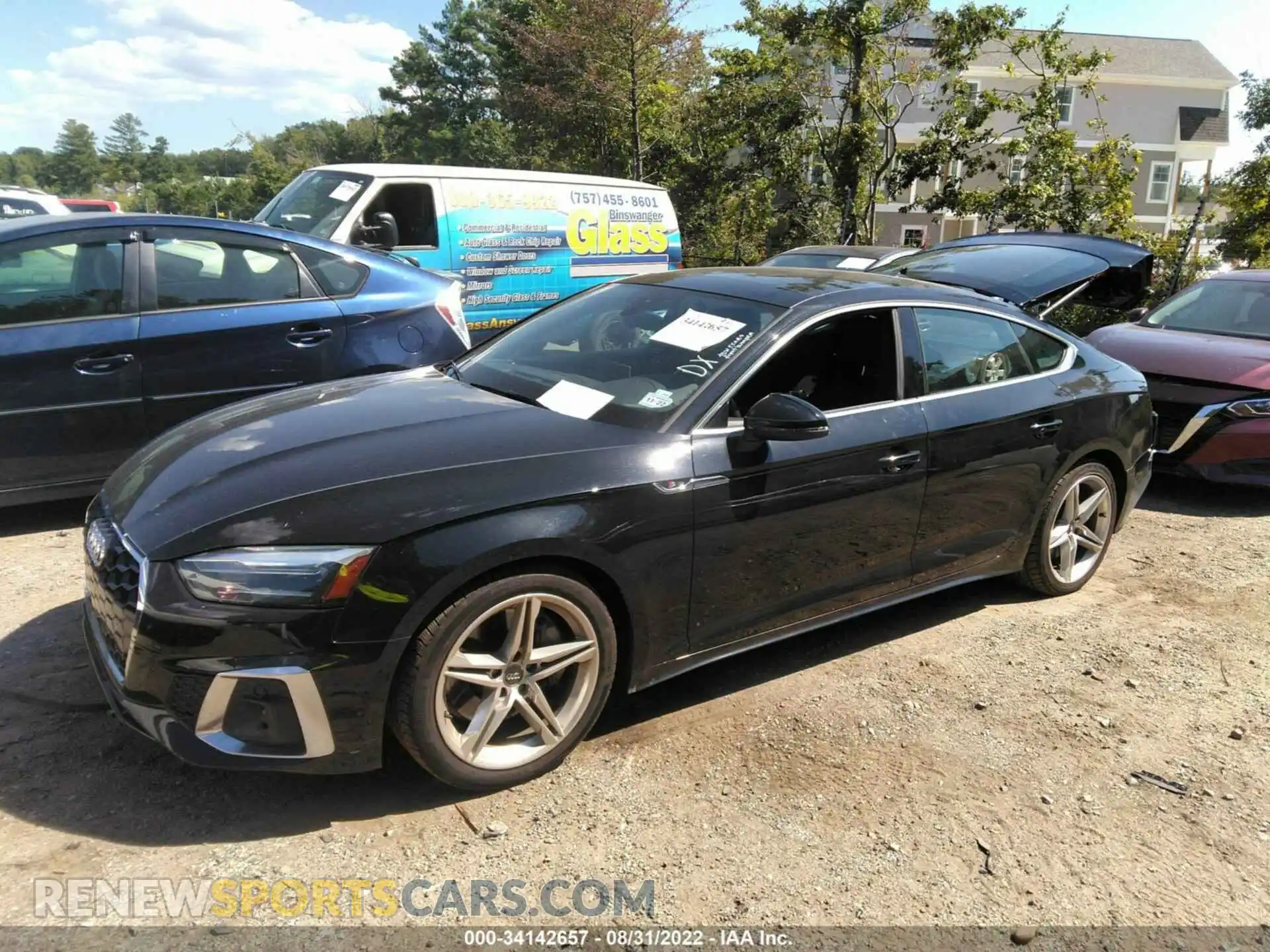 2 fotografías del automóvil dañado WAUDACF56MA009110 AUDI A5 SPORTBACK 2021