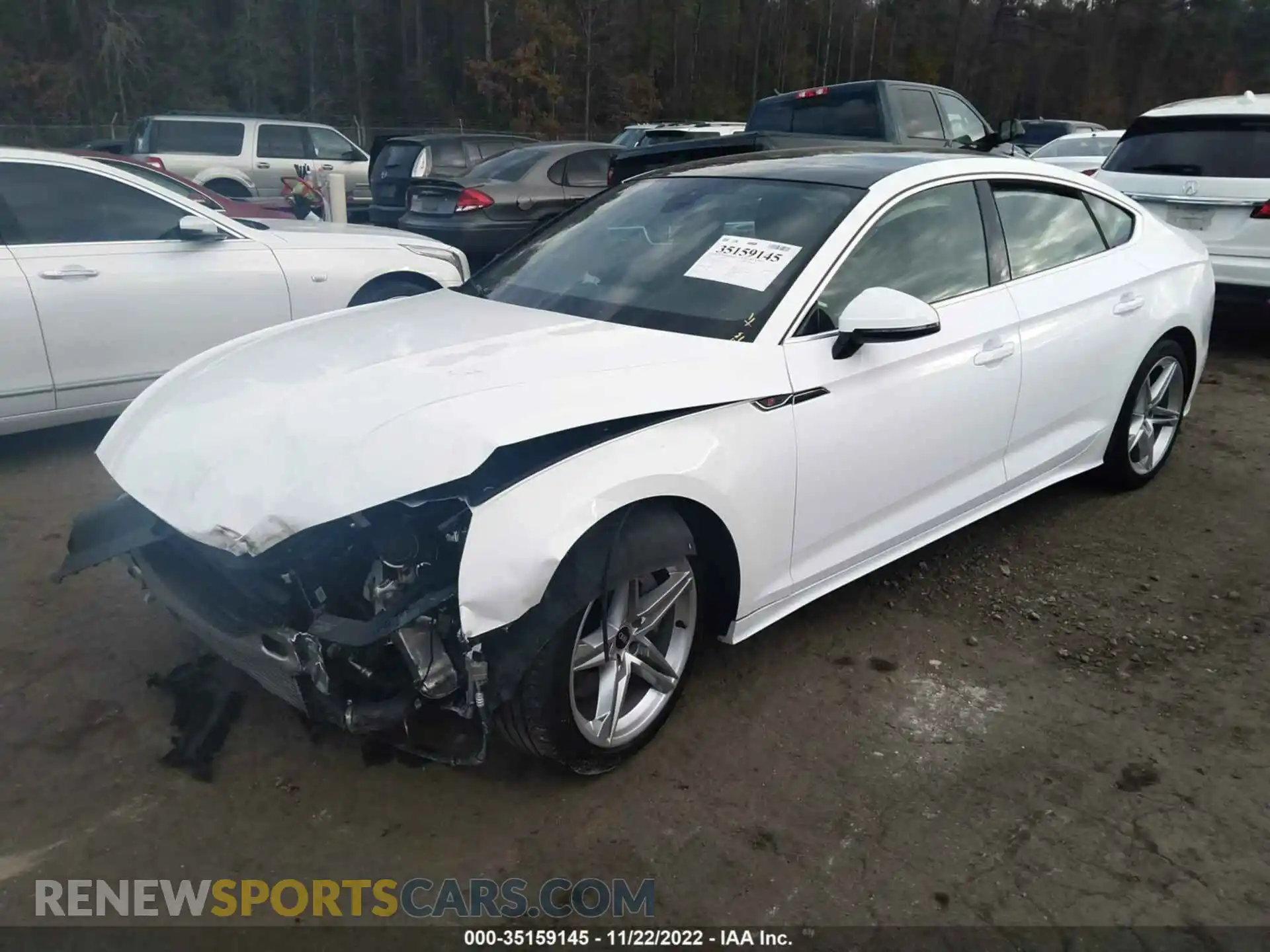 2 fotografías del automóvil dañado WAUDACF57MA026241 AUDI A5 SPORTBACK 2021