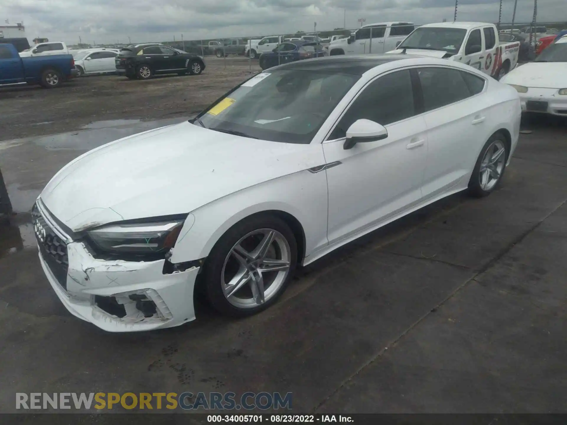 2 fotografías del automóvil dañado WAUDACF58MA015832 AUDI A5 SPORTBACK 2021