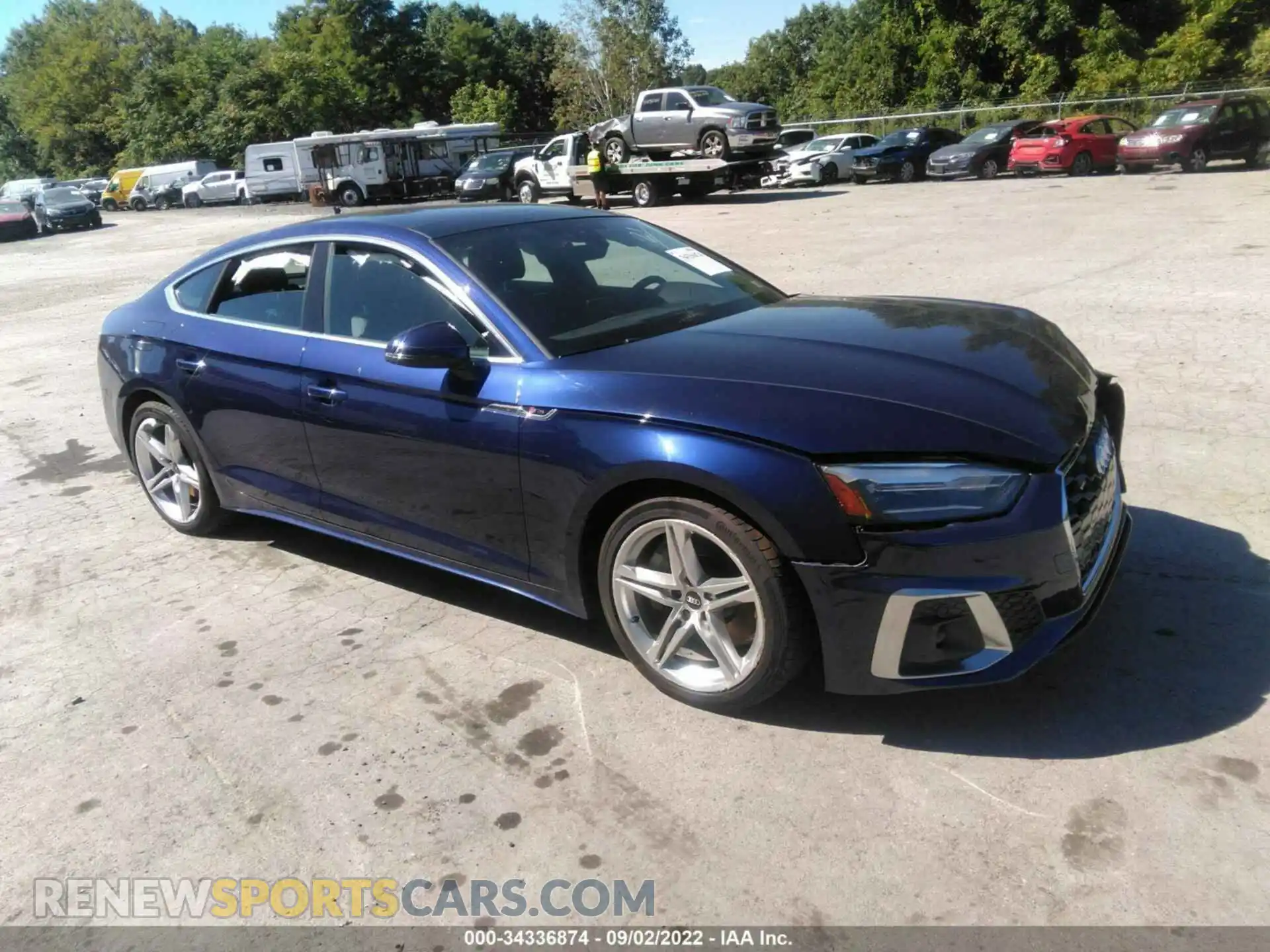 1 fotografías del automóvil dañado WAUDACF59MA044479 AUDI A5 SPORTBACK 2021