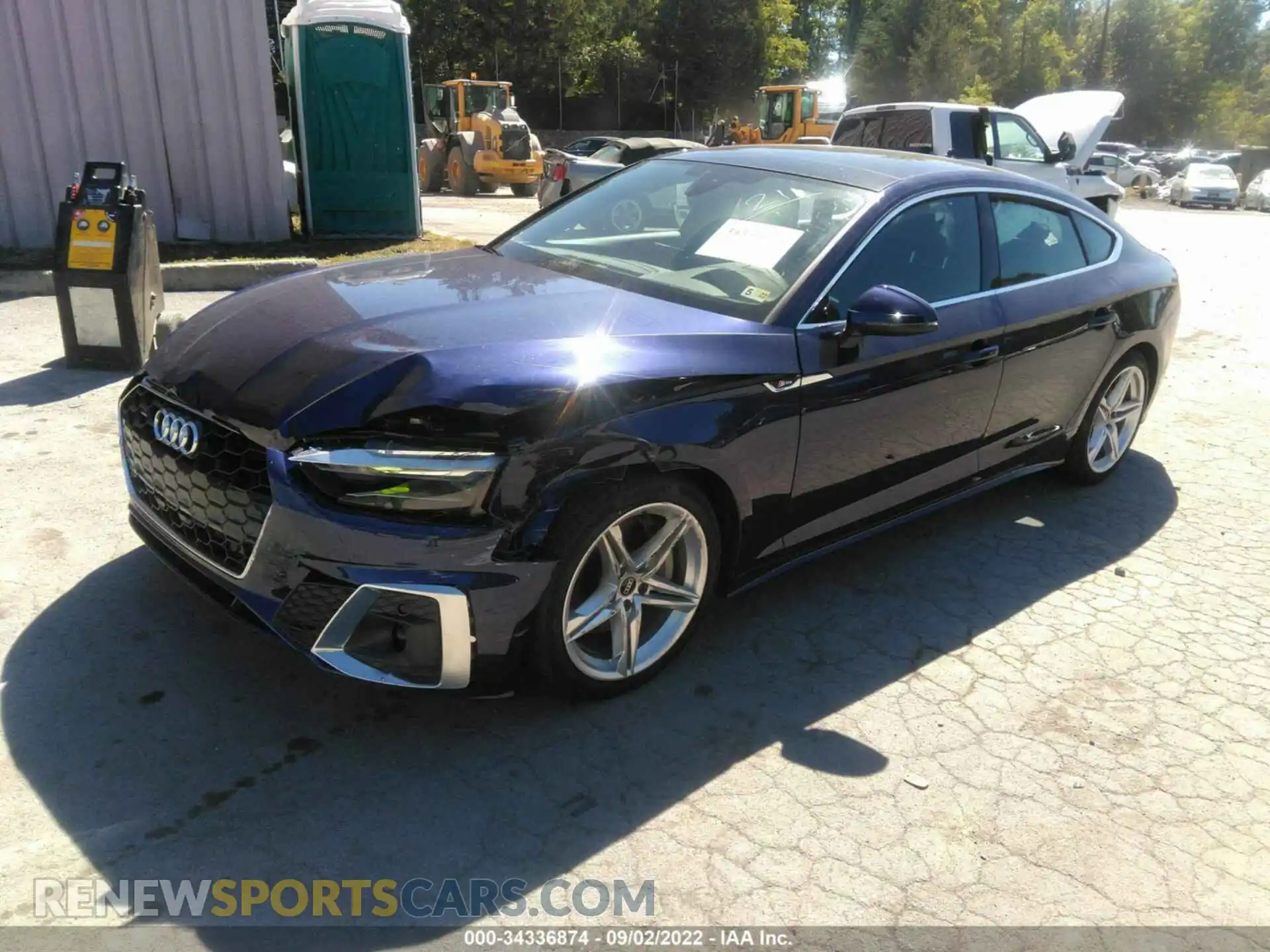 2 fotografías del automóvil dañado WAUDACF59MA044479 AUDI A5 SPORTBACK 2021
