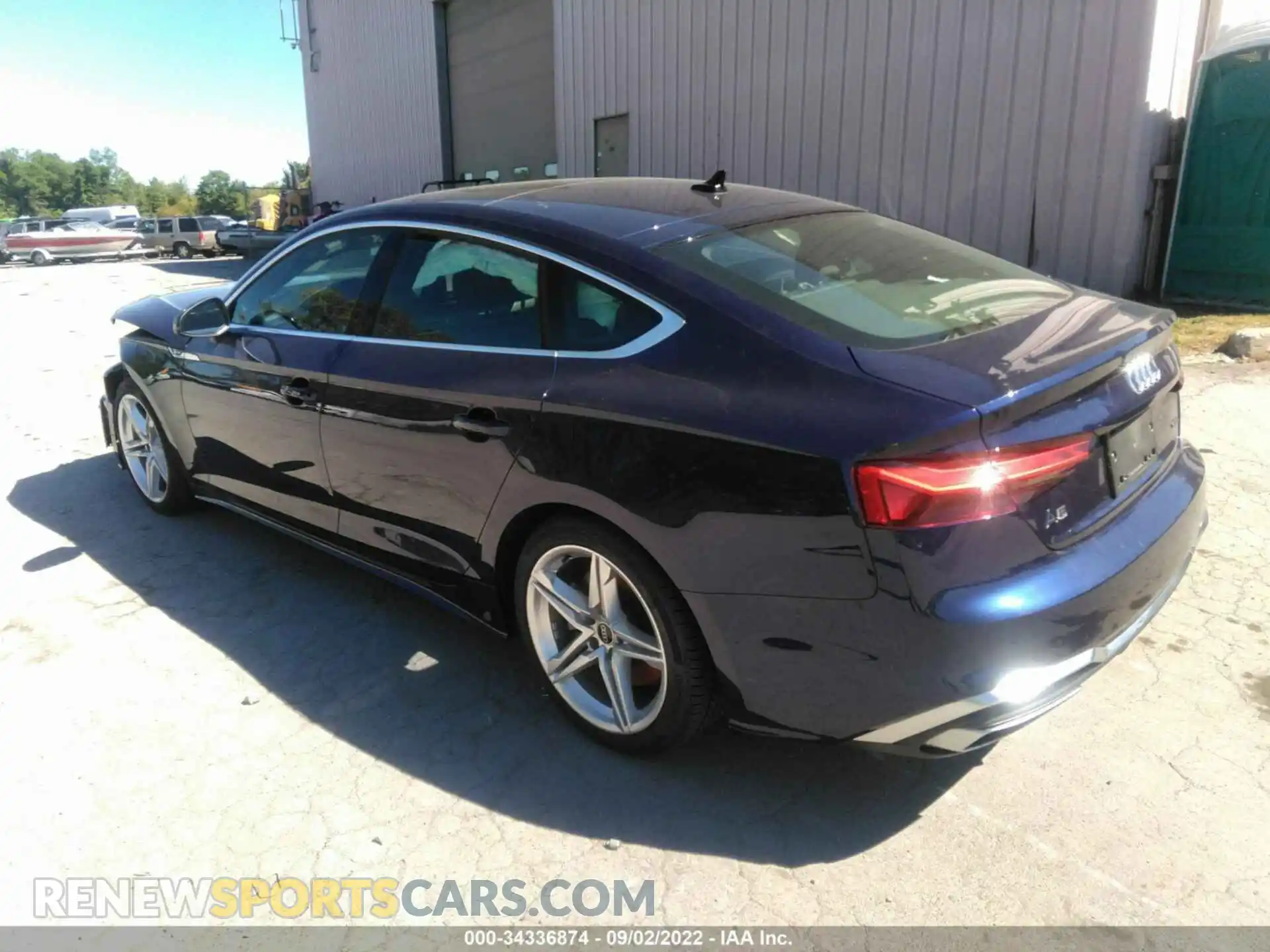 3 fotografías del automóvil dañado WAUDACF59MA044479 AUDI A5 SPORTBACK 2021