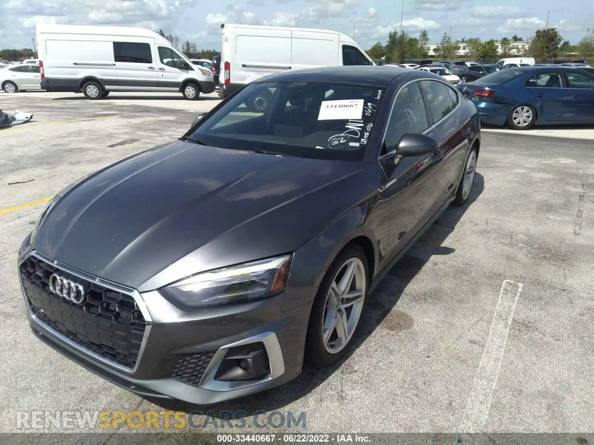 2 fotografías del automóvil dañado WAUDACF5XMA012057 AUDI A5 SPORTBACK 2021