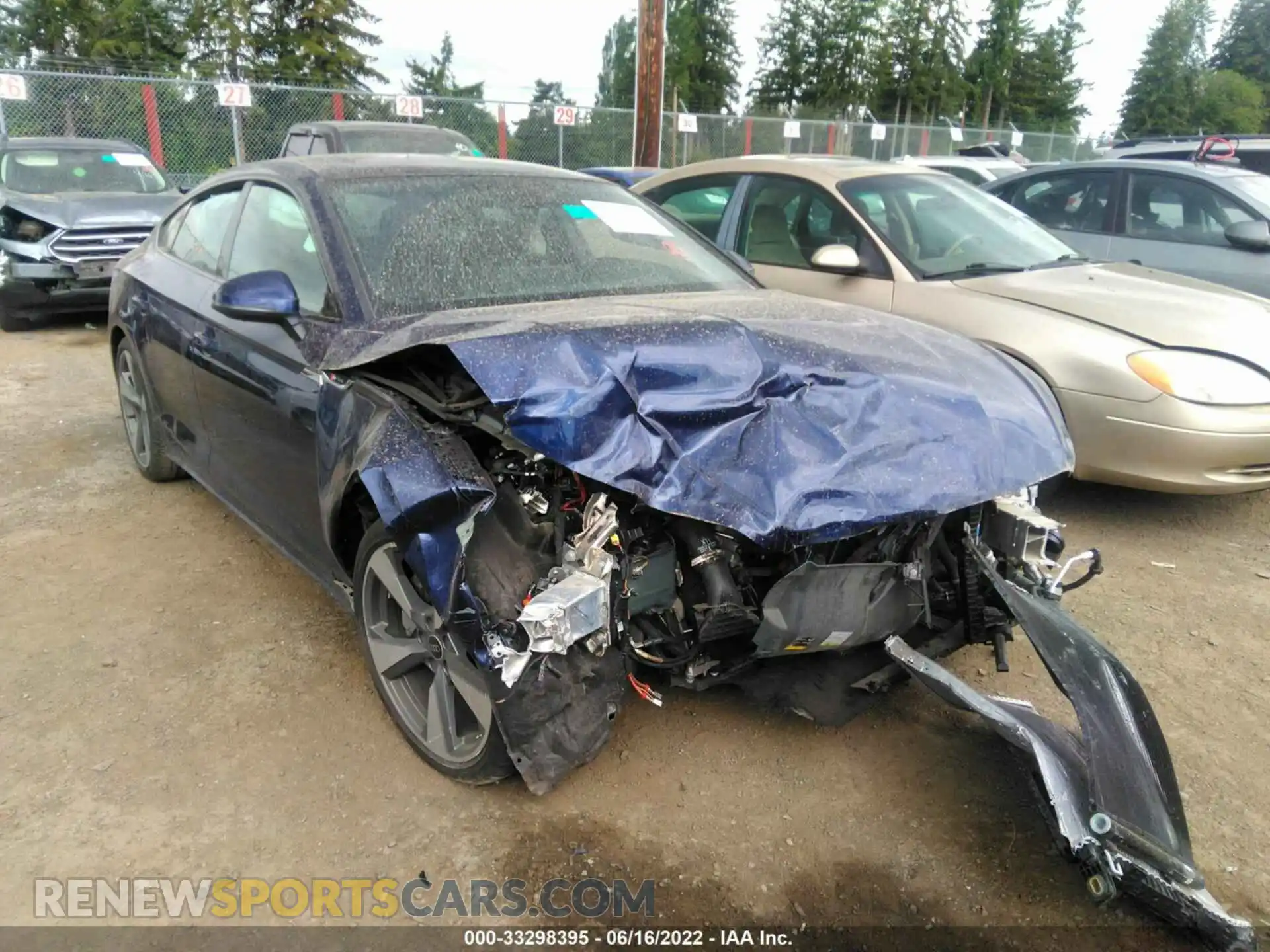 1 fotografías del automóvil dañado WAUFACF51MA029760 AUDI A5 SPORTBACK 2021