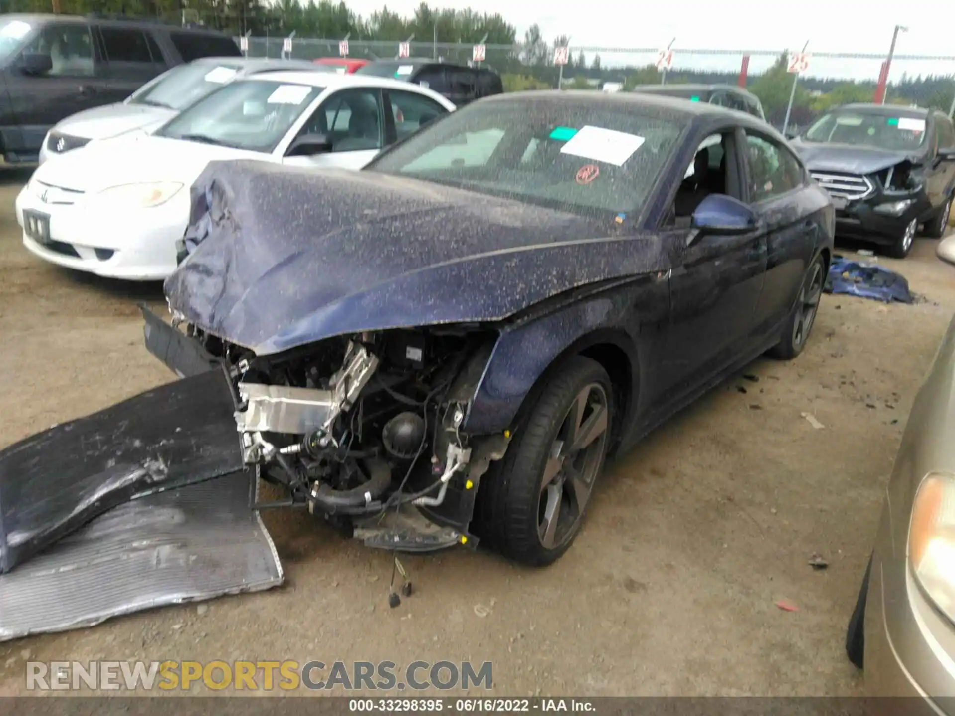 2 fotografías del automóvil dañado WAUFACF51MA029760 AUDI A5 SPORTBACK 2021
