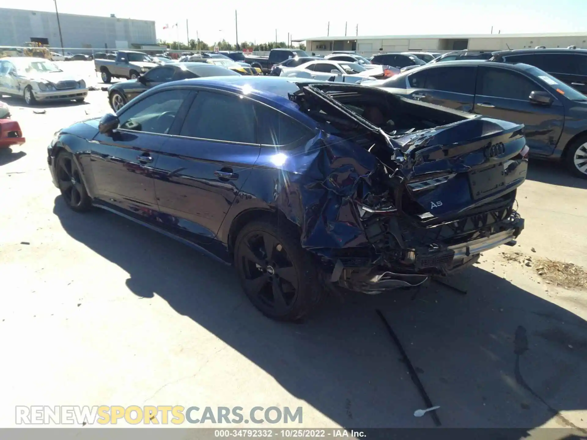3 fotografías del automóvil dañado WAUFACF51MA054142 AUDI A5 SPORTBACK 2021