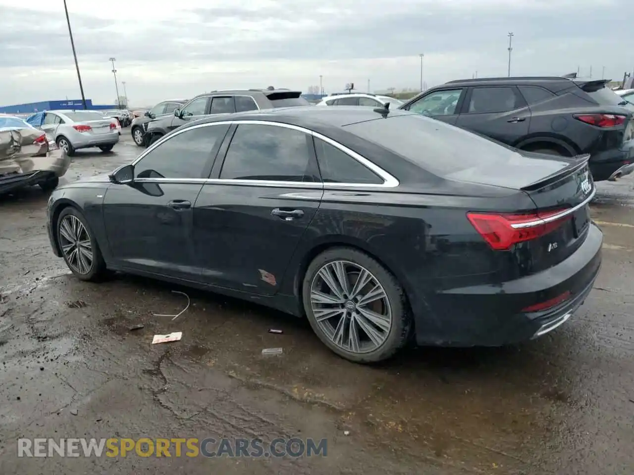 2 fotografías del automóvil dañado WAUL2AF20KN110314 AUDI A6 2019