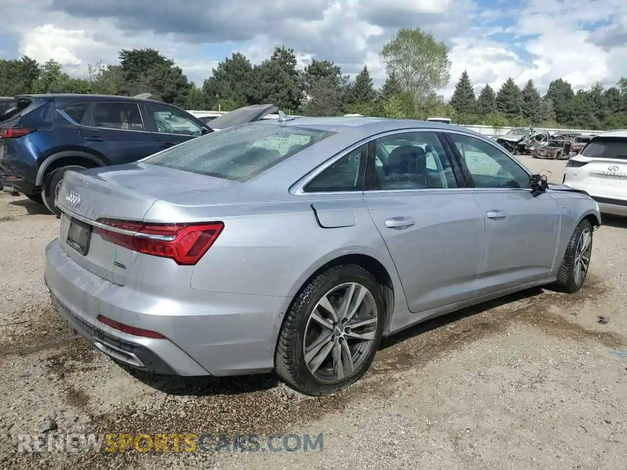 3 fotografías del automóvil dañado WAUL2AF21KN092647 AUDI A6 2019