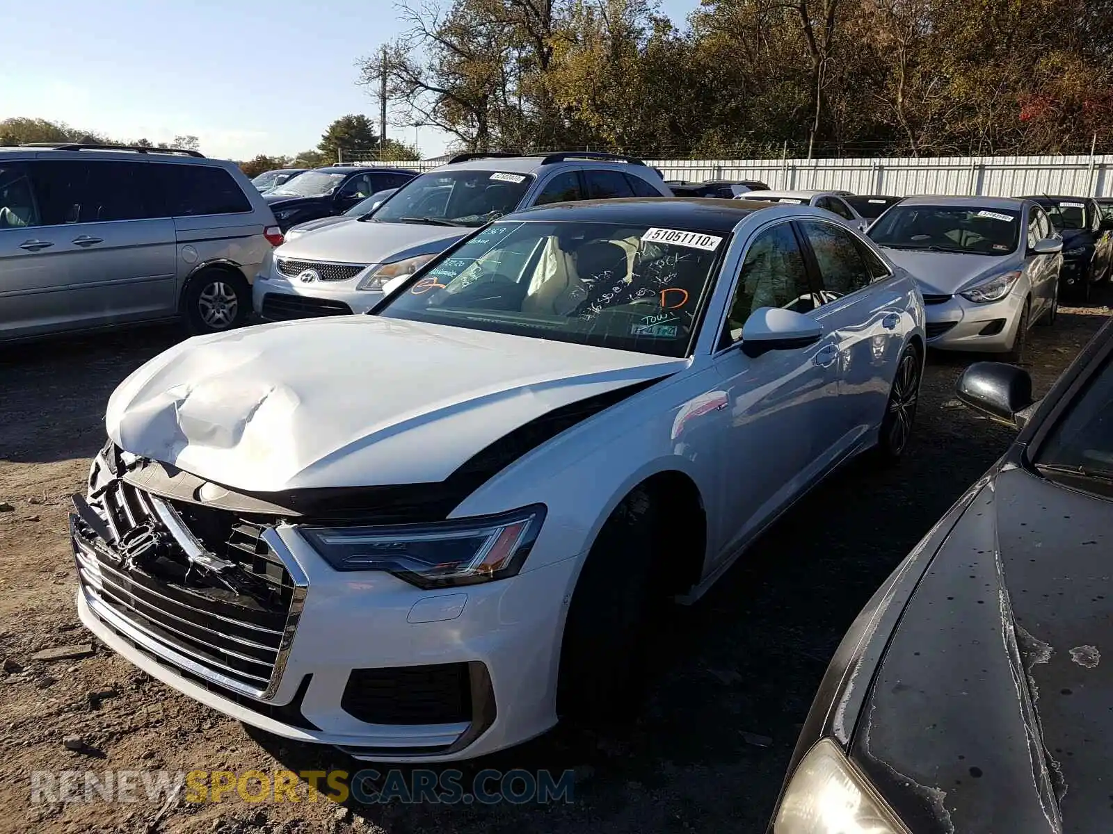 2 Photograph of a damaged car WAUL2AF22KN072844 AUDI A6 2019