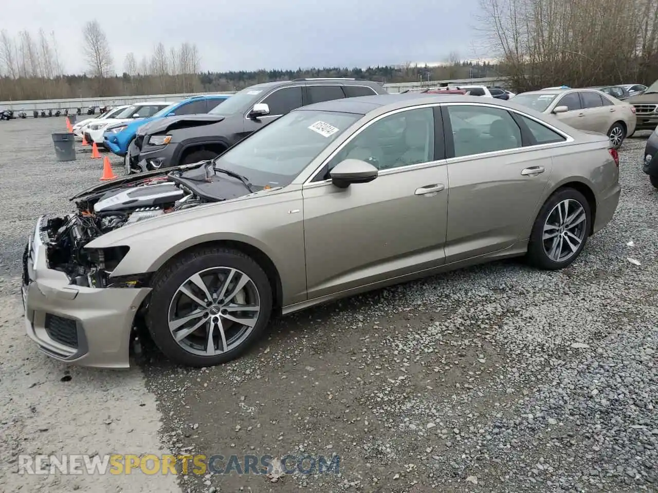 1 Photograph of a damaged car WAUL2AF28KN063646 AUDI A6 2019