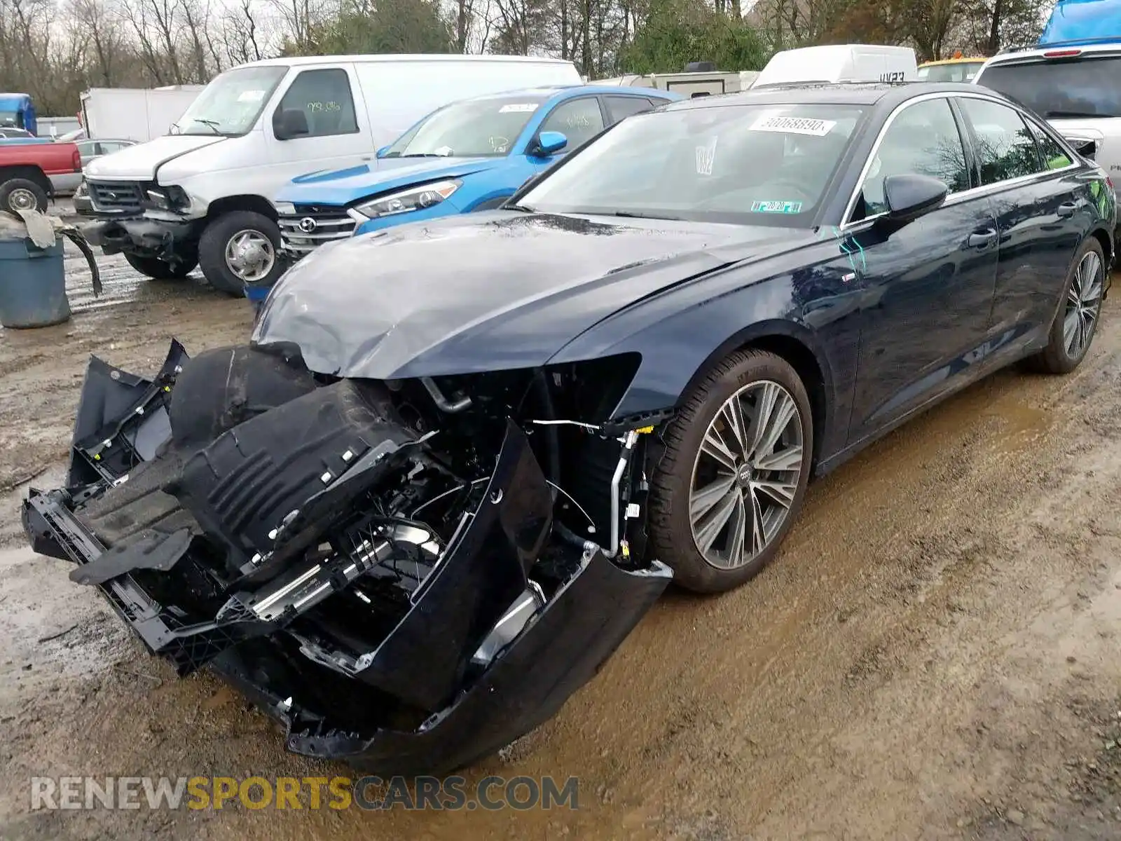 2 Photograph of a damaged car WAUM2AF20KN114013 AUDI A6 2019